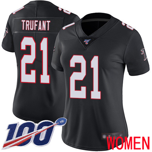 Atlanta Falcons Limited Black Women Desmond Trufant Alternate Jersey NFL Football #21 100th Season Vapor Untouchable->atlanta falcons->NFL Jersey